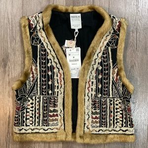 Zara beaded vest. Size M